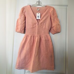 Billabong V-Neck Smocked Waist Dress